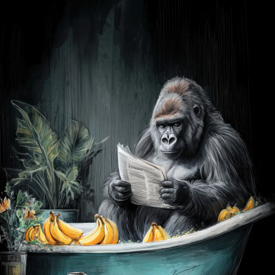 Gorilla In Bathtube 4