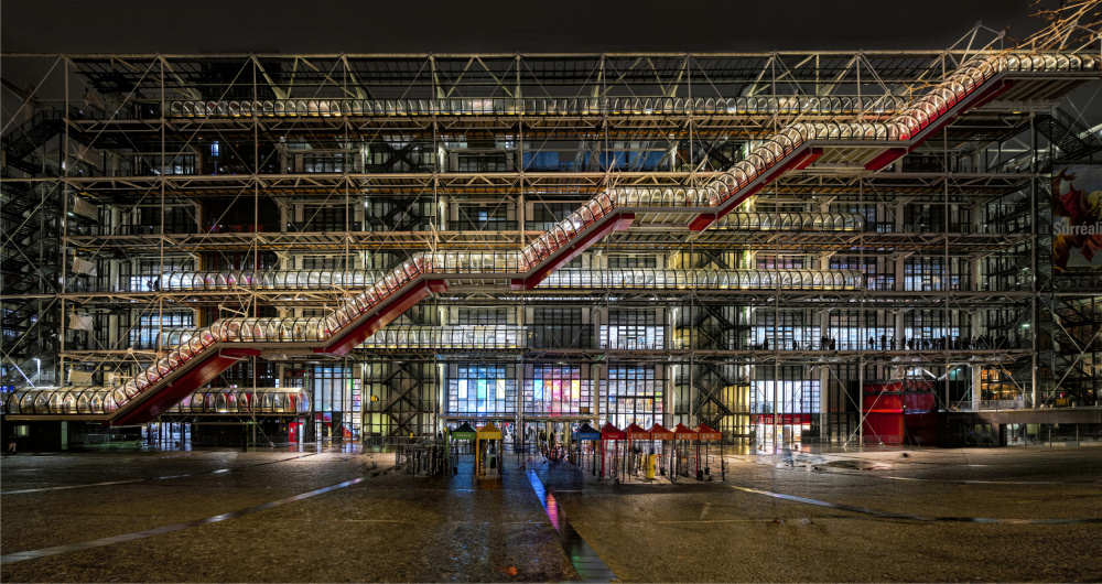 Paris Night Architecture by carlo borgatelli — canvas wall art