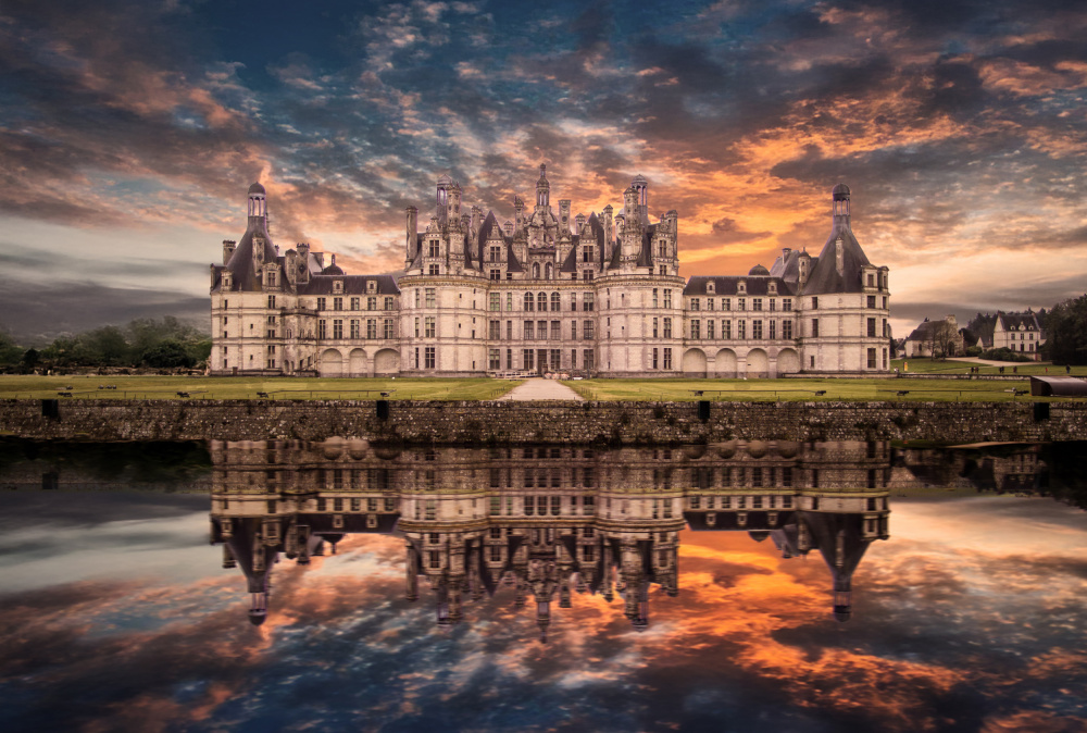 Sunset Castle Reflection by Andrea Auf dem Brinke — canvas wall art