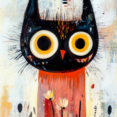 Whimsical Owl In Bloom