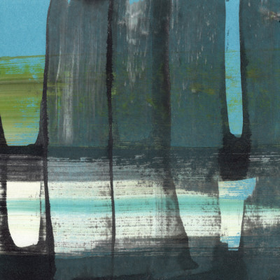 Areas of tension Abstract painting 13 blue mural