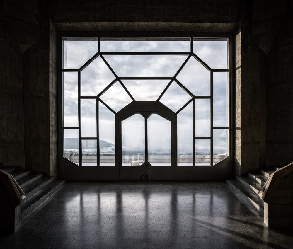 Geometric Airport View by carlo borgatelli — canvas wall art
