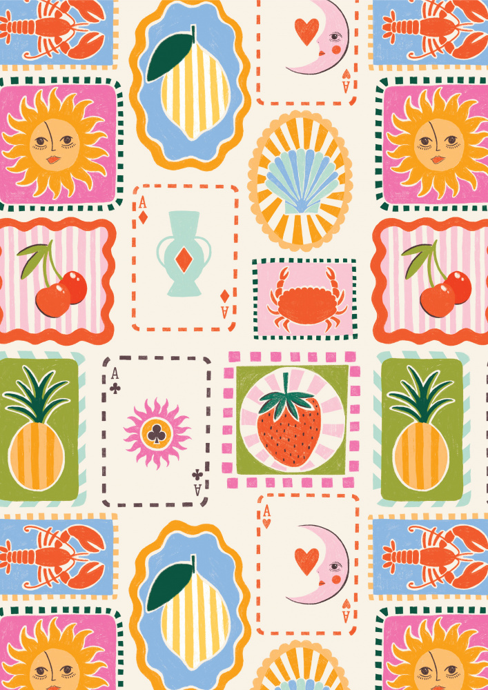 Whimsical Summer Pattern by Aislinn Simmonds — canvas wall art