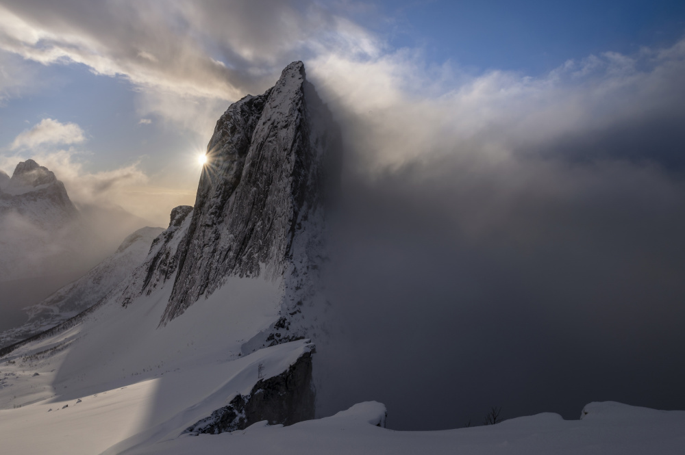 Majestic Peak Sunburst by Tom Meier — canvas wall art