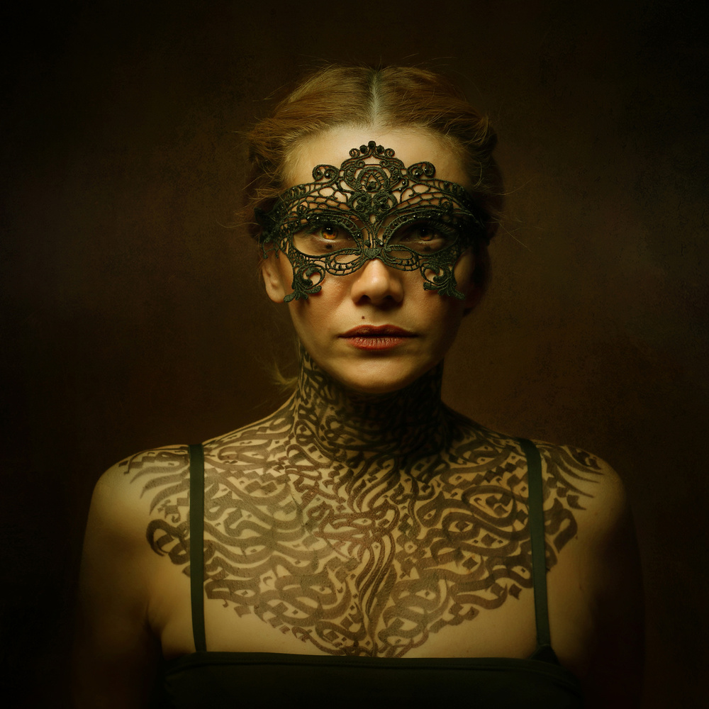 Mysterious Lace Calligraphy by Moein Hasheminasab — canvas wall art