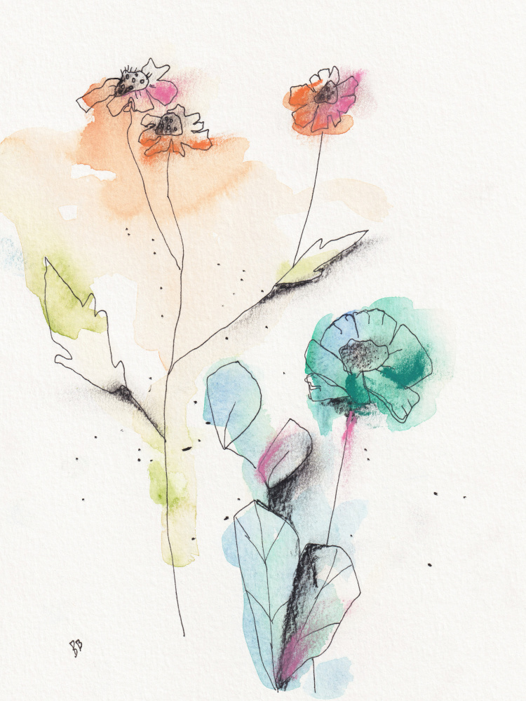 Vibrant Spring Botanicals by Bronwyn Baker — canvas wall art