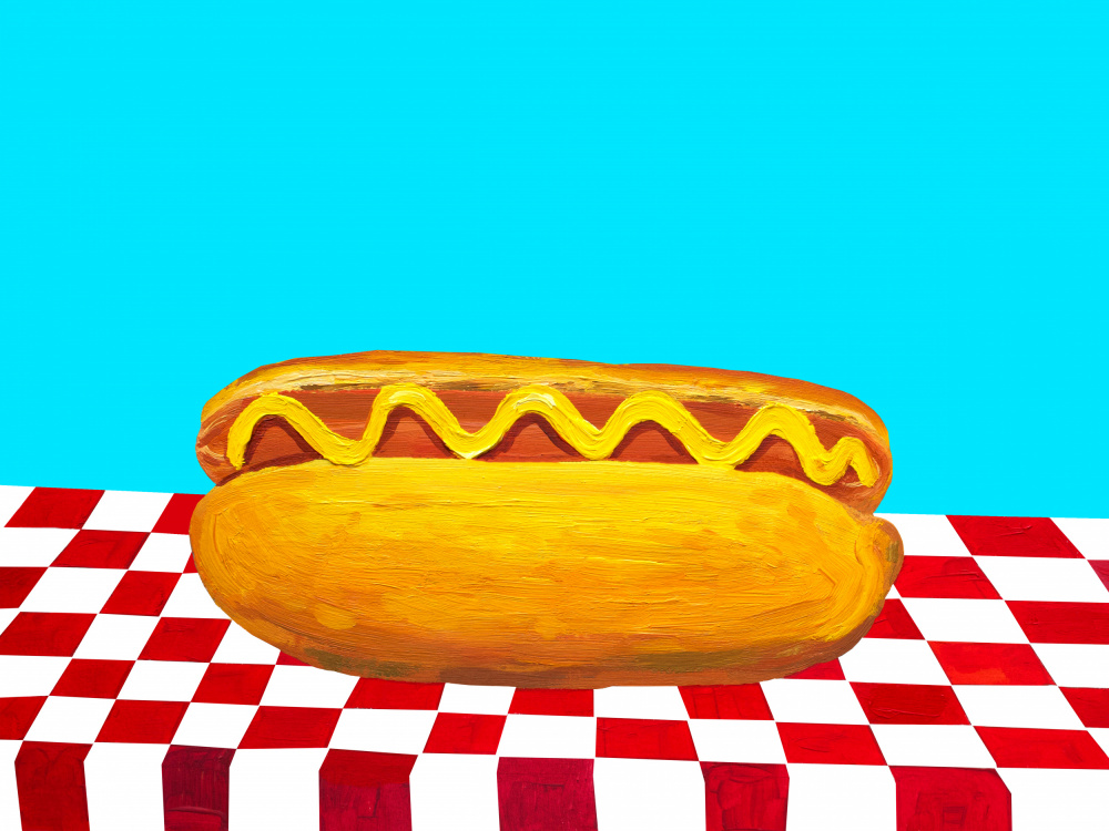 Classic Hot Dog Picnic by Alice Straker — canvas wall art