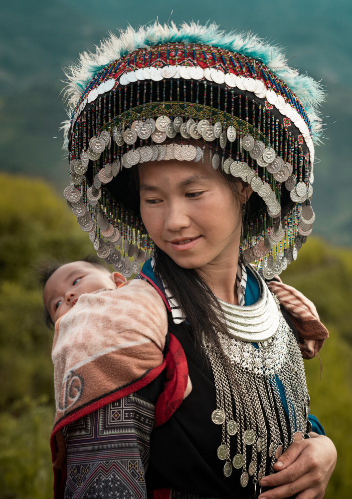 Hmong Mother and Child by Fira Mikael — canvas wall art