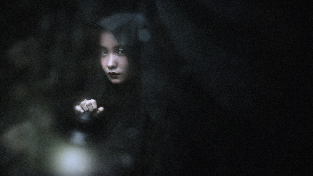 Dark Gaze Portrait by bonifasius wahyu adi f — canvas wall art