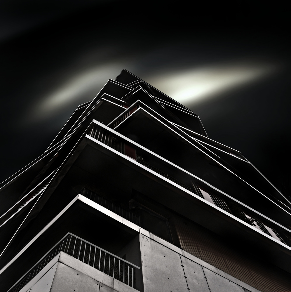 Geometric Building Perspective by Pierre Bacus — canvas wall art