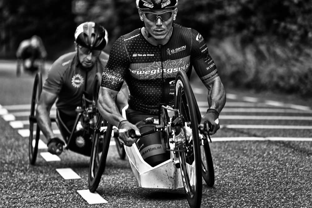 Intense Handcycle Race by Lou Urlings — canvas wall art