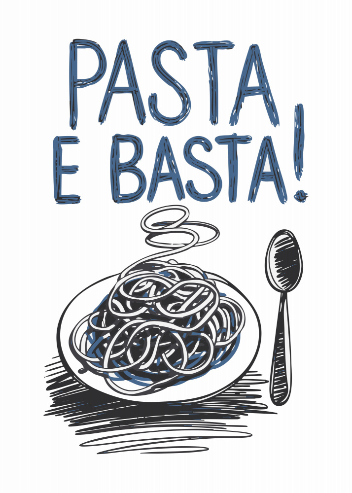 Pasta E Basta by Andreas Magnusson — canvas wall art