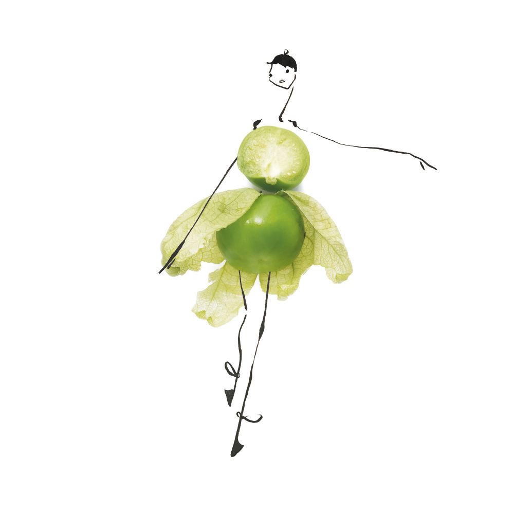 Tomatillo Ballerina by Gretchen Roehrs — canvas wall art