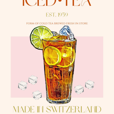 Refreshing Glass of Iced Tea