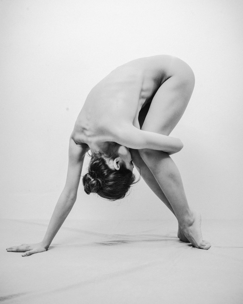 Graceful Nude Pose by Oleksandr Pereverzov — canvas wall art