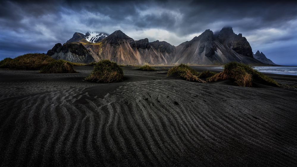 Dramatic Black Sand Coast by Sus Bogaerts — canvas wall art
