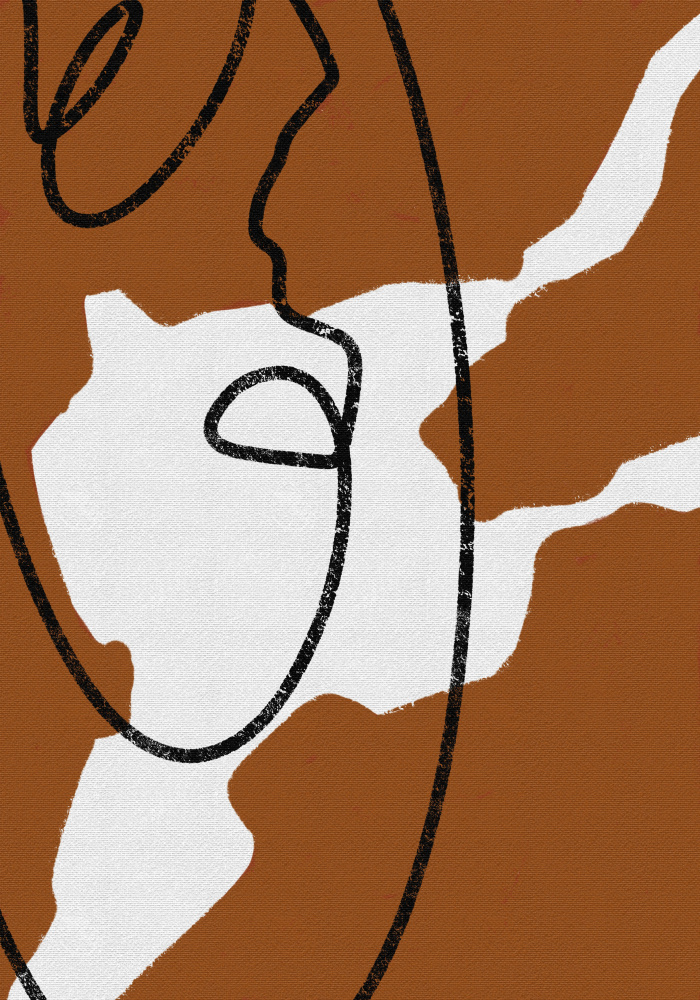 Abstract Line Face by Yuli Saputra — canvas wall art