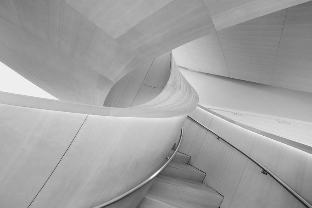 Elegant Curved Architecture by Dr. Roland Shainidze — canvas wall art