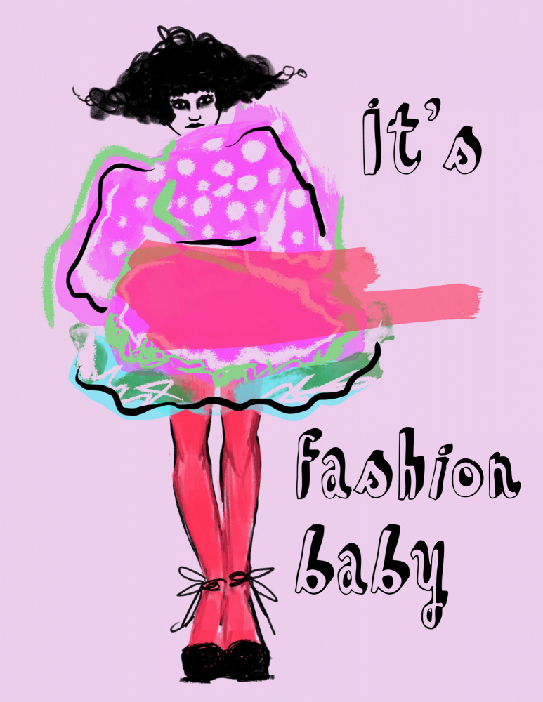 Pop Art Fashion Girl by Michele Frechette — canvas wall art