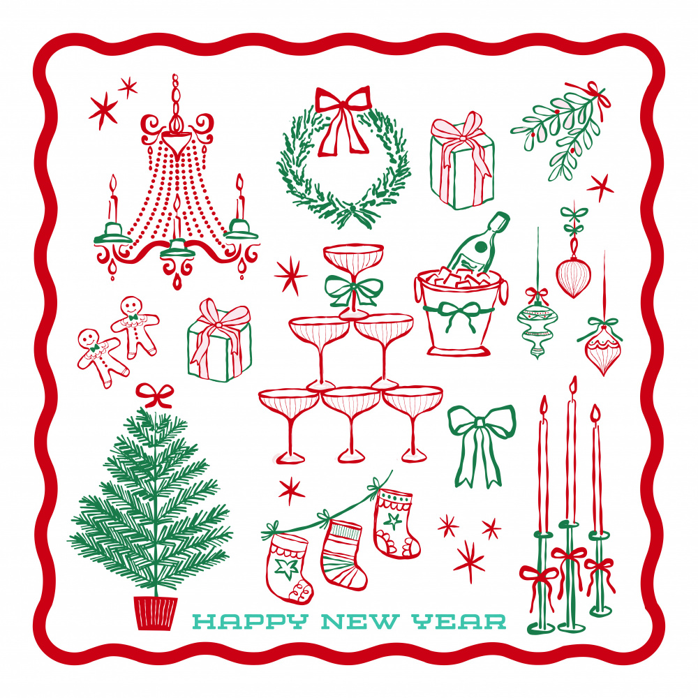 Festive New Year Celebration by Dominique Vari — canvas wall art