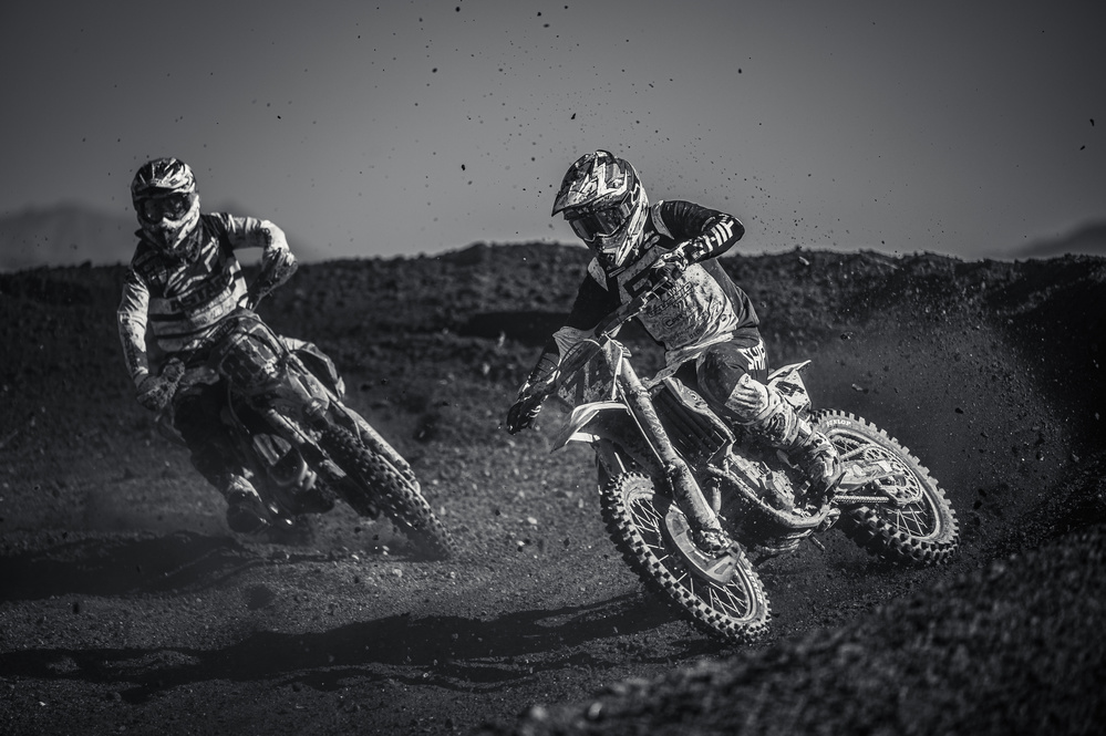 Motocross Race Action by Takumi Ikeda — canvas wall art