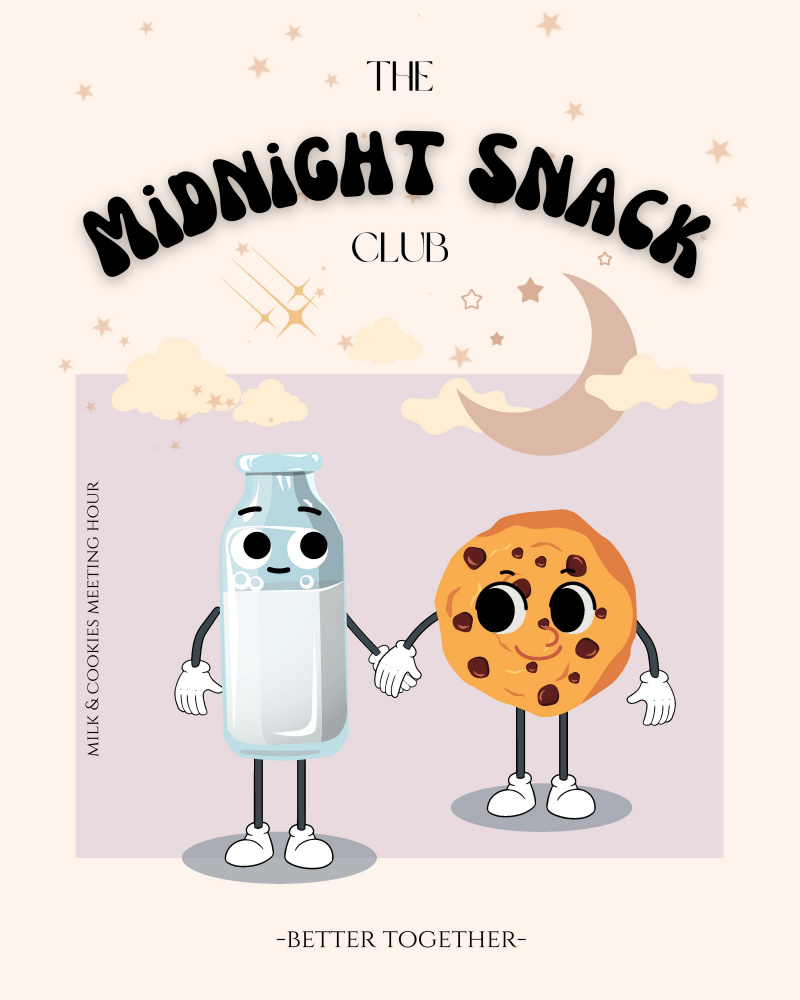 Midnight Snack Friends by Nazma Khokhar — canvas wall art