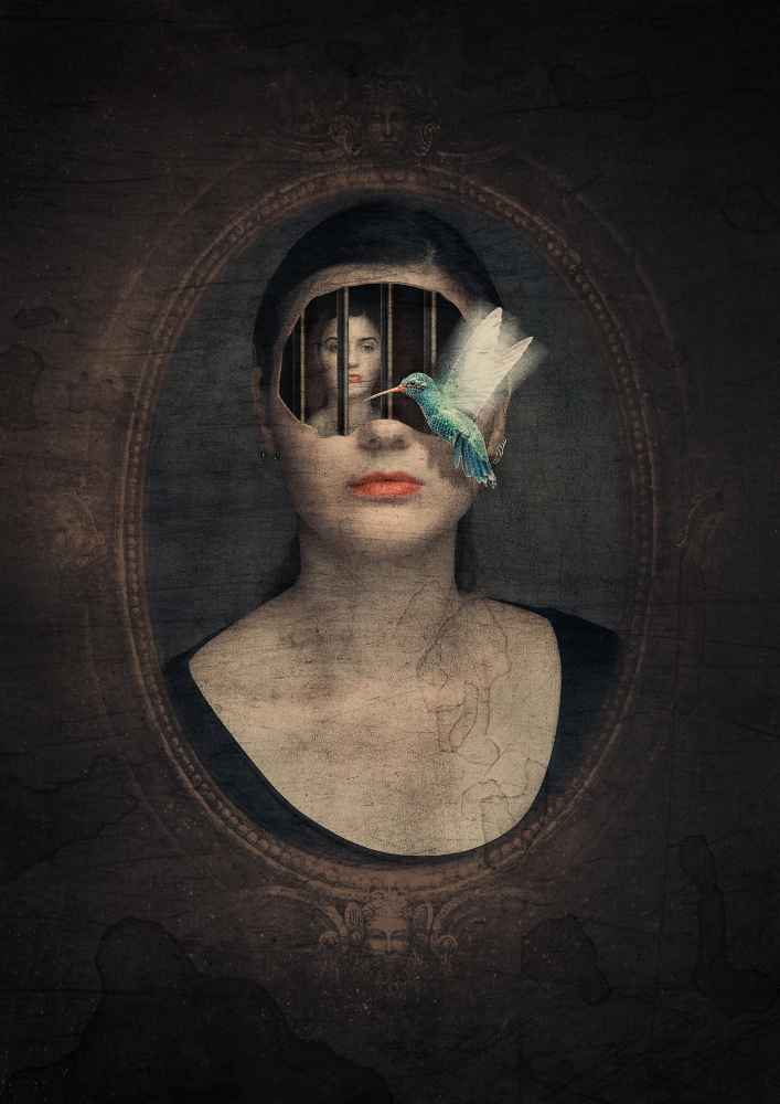 Caged Mind Free Bird by Paul Adrian Chis — canvas wall art