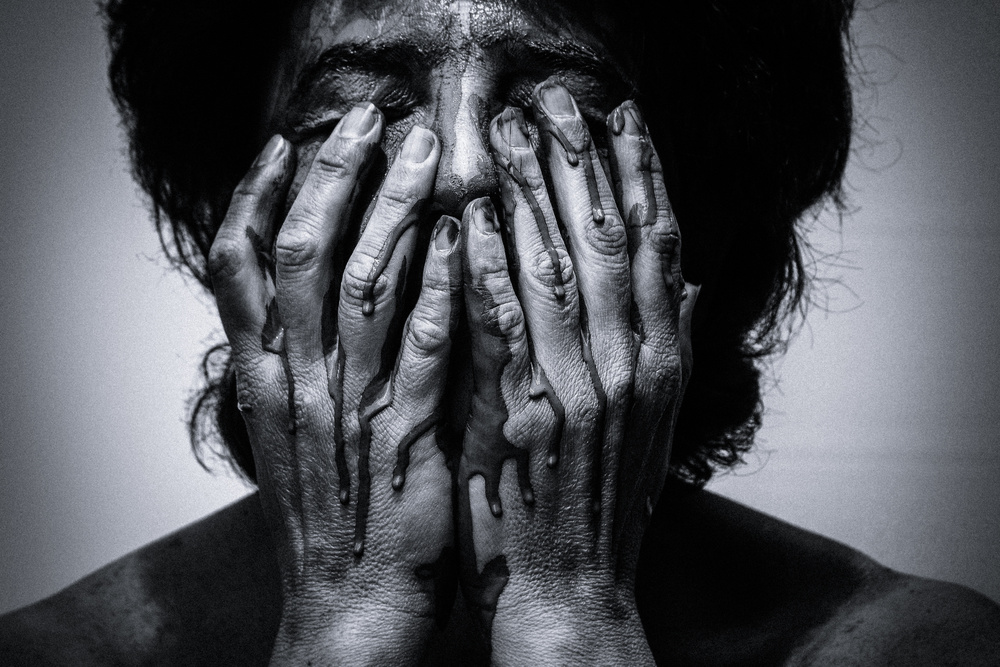 Hidden Face Distress by ADIREK M — canvas wall art