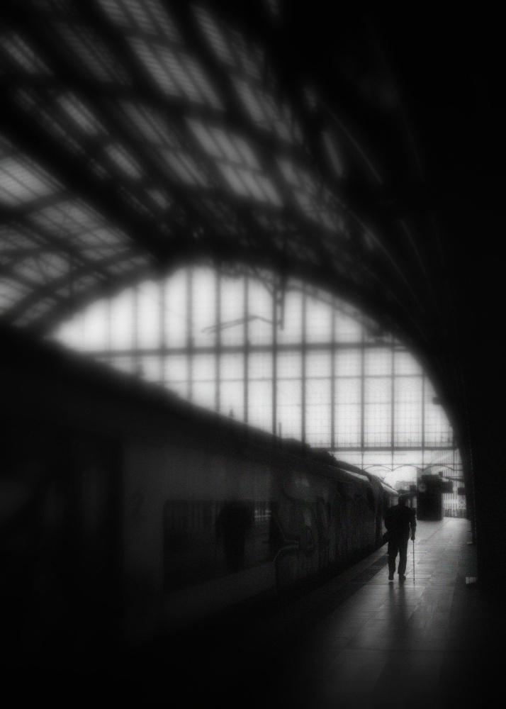 Station Silhouette Mood by Jorge Pimenta — canvas wall art