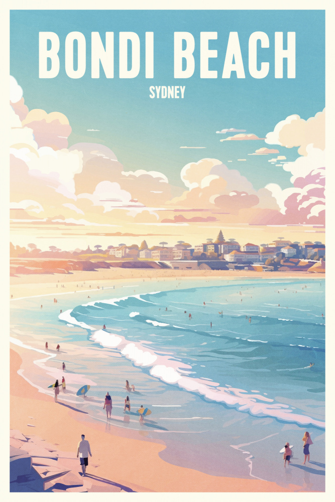 Bondi Beach Sydney by thomas chedeville — canvas wall art