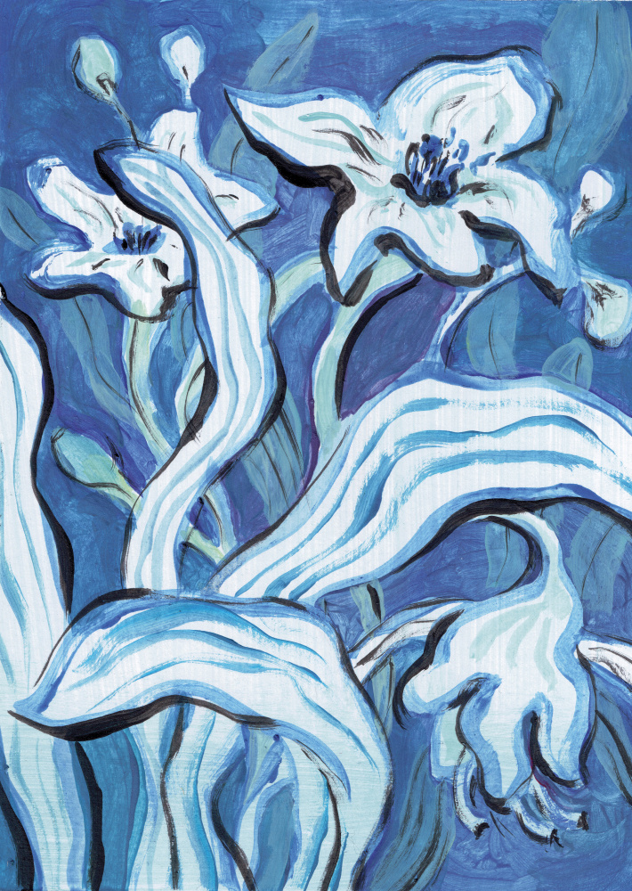 Blue Blossom I by Catalina Somolinos — canvas wall art