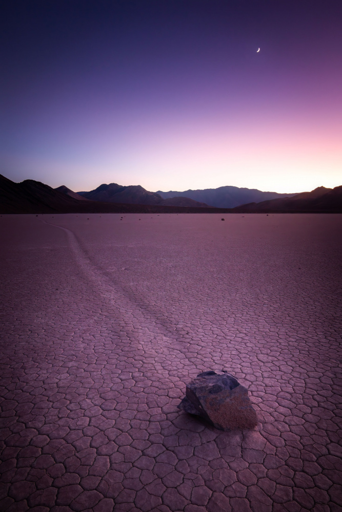 Racing Rock Twilight Desert by Christoph Schaarschmidt — canvas wall art