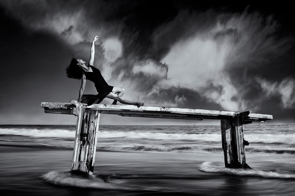 Graceful Pier Dance by Tina Kim — canvas wall art