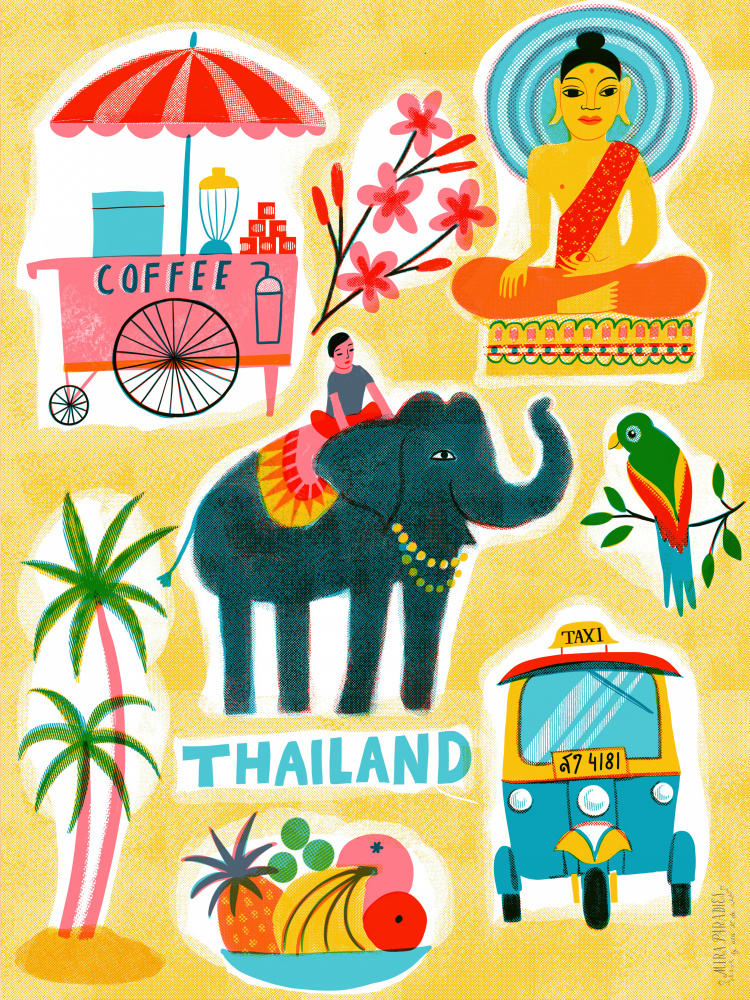 Vibrant Thai Journey by uta krogmann — canvas wall art