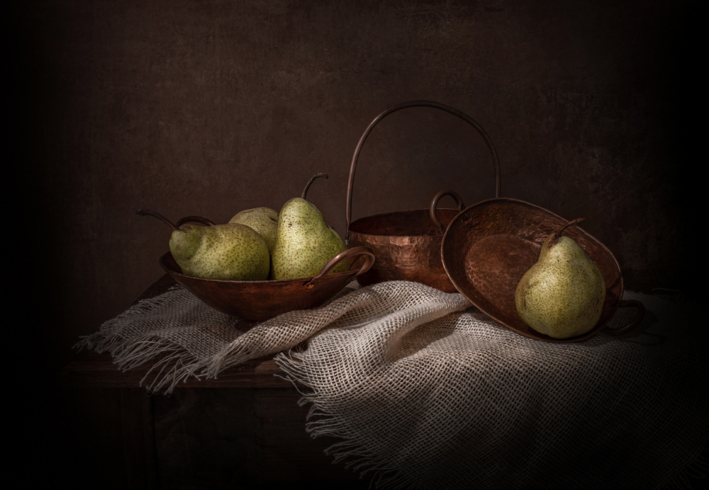 Rustic Copper Pears by Margareth Perfoncio — canvas wall art