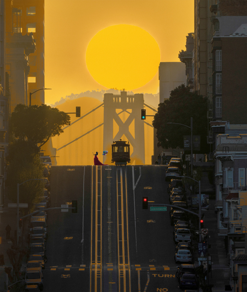San Francisco Golden Hour by Yemay Hsieh — canvas wall art