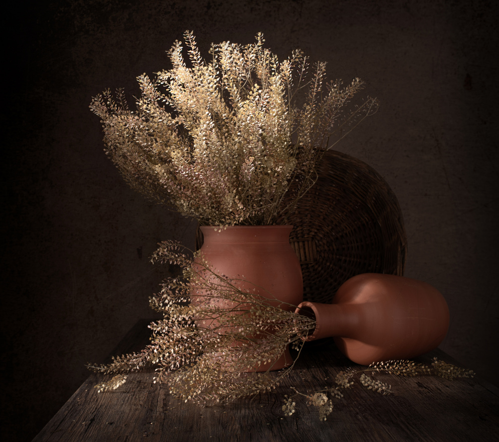 Rustic Dried Flowers by Margareth Perfoncio — canvas wall art