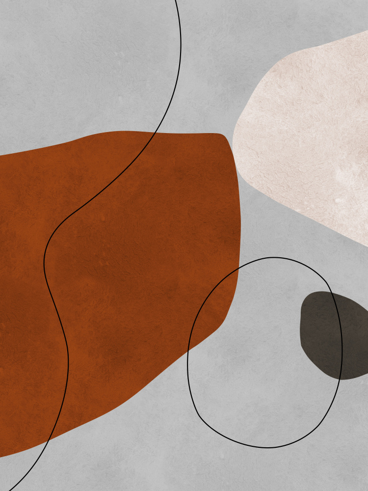 Earthy Abstract Forms by Vitor Costa — canvas wall art
