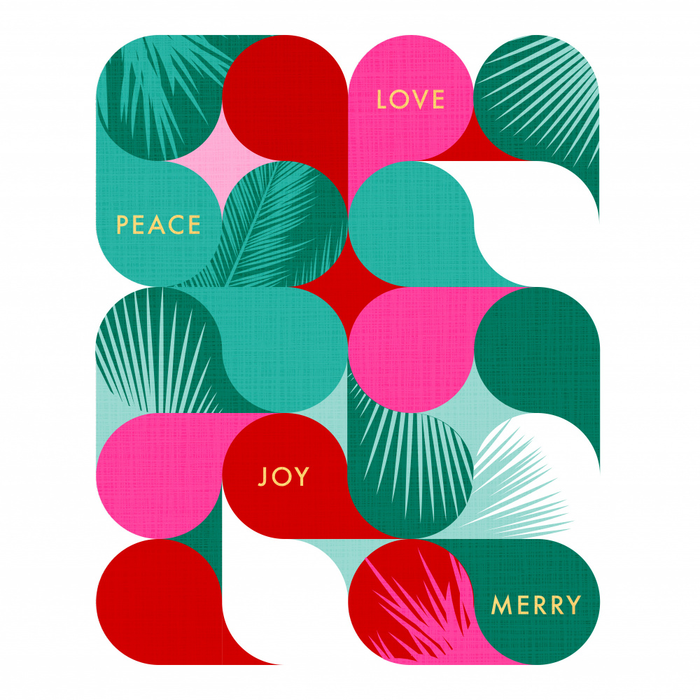 Modern Tropical Christmas by Dominique Vari — canvas wall art