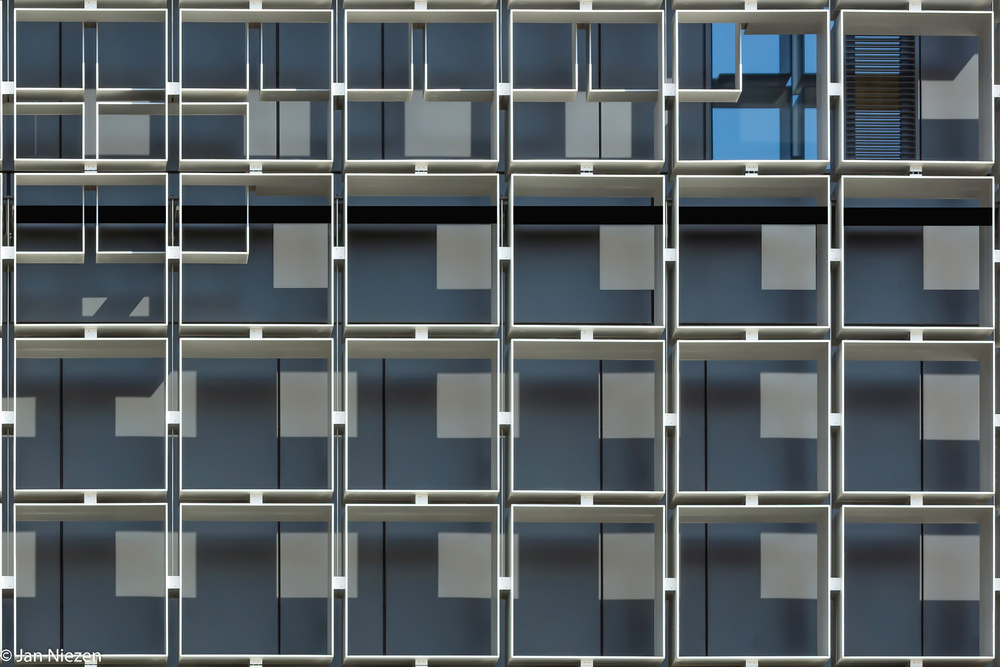 Geometric Window Reflections by Jan Niezen — canvas wall art