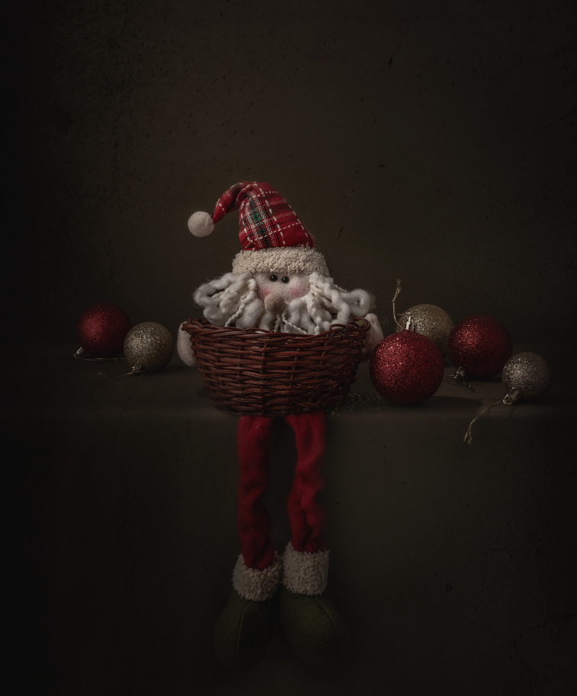 Cozy Christmas Santa by Margareth Perfoncio — canvas wall art