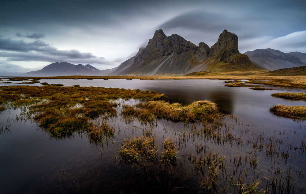 Moody Mountain Lake by Sus Bogaerts — canvas wall art
