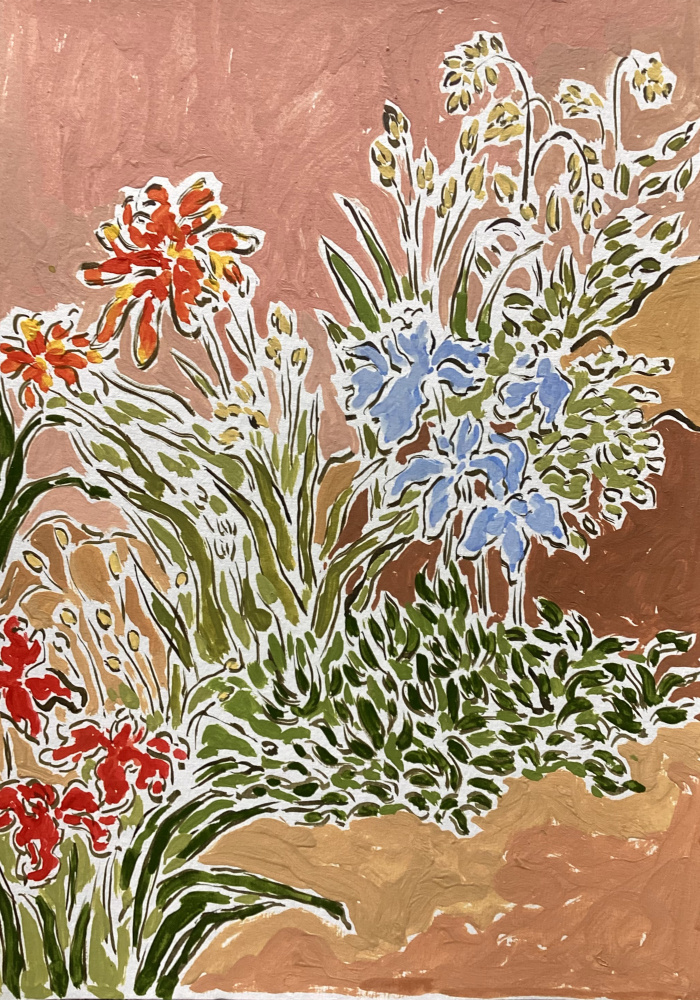 Vibrant Garden Flowers by Rushati Chowdhury — canvas wall art