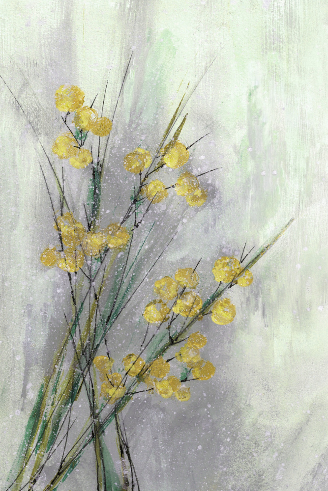 Delicate Yellow Botanicals by Lori Ann Folz — canvas wall art