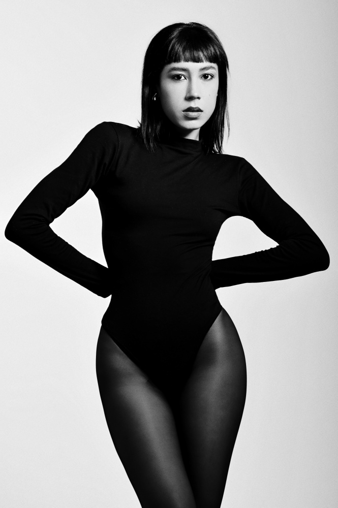 Chic Figure in Black by Cesar Tejada — canvas wall art