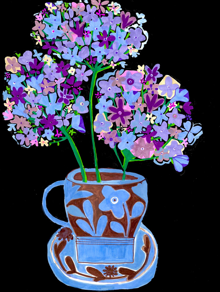 Moody Hydrangea by Sharon Nullmeyer — canvas wall art
