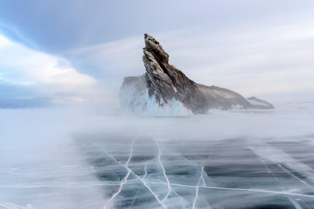 Misty Ice Peak by Sergey Pesterev — canvas wall art
