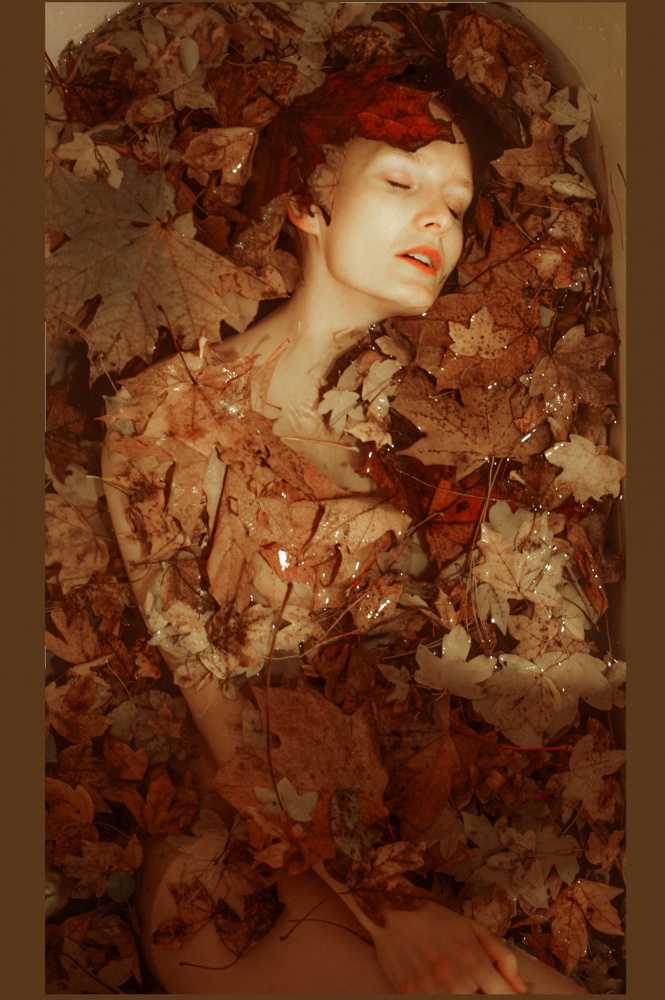 Serene Autumn Bath by Barbora Biňovcová — canvas wall art