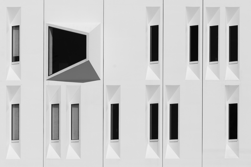 Modern Geometric Facade by Jan Niezen — canvas wall art