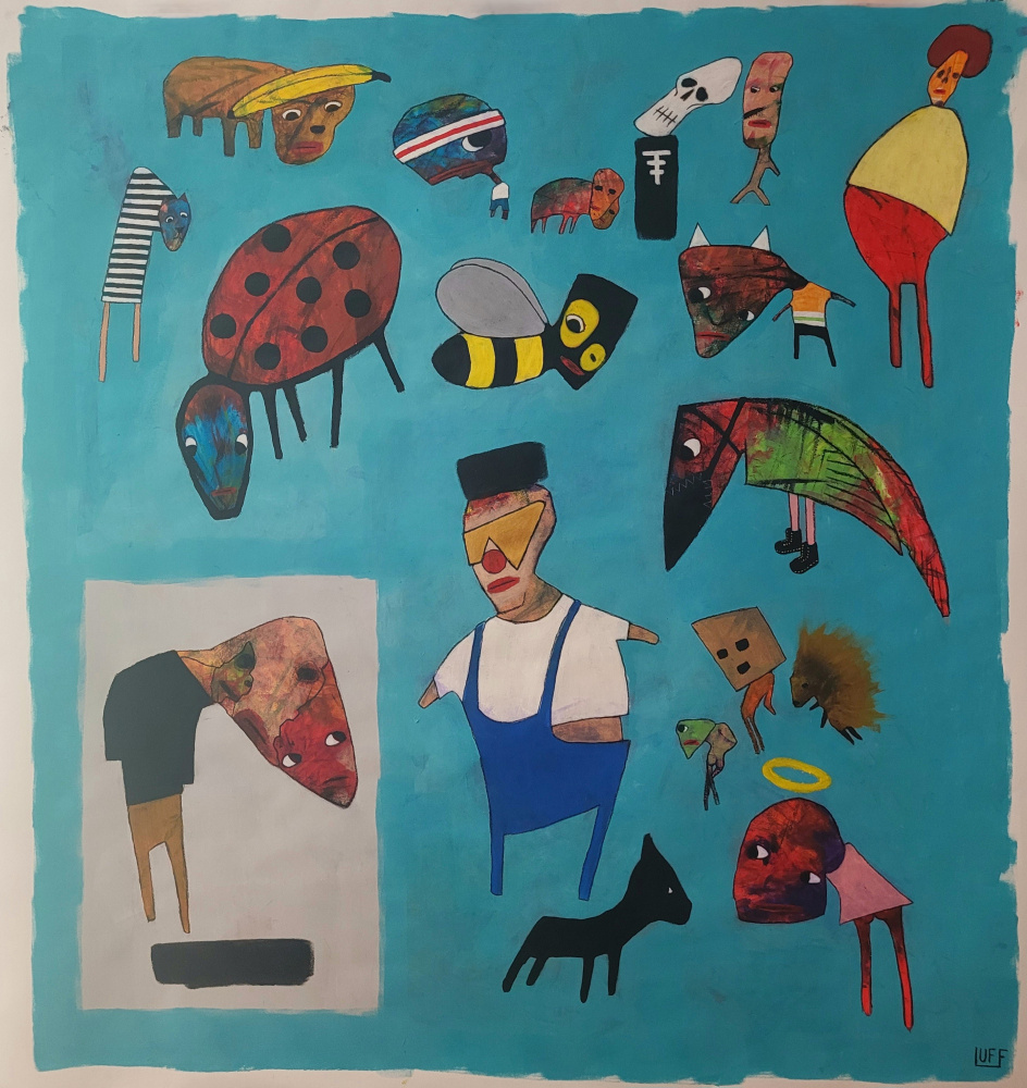Quirky Whimsical Characters by Sam Luff — canvas wall art